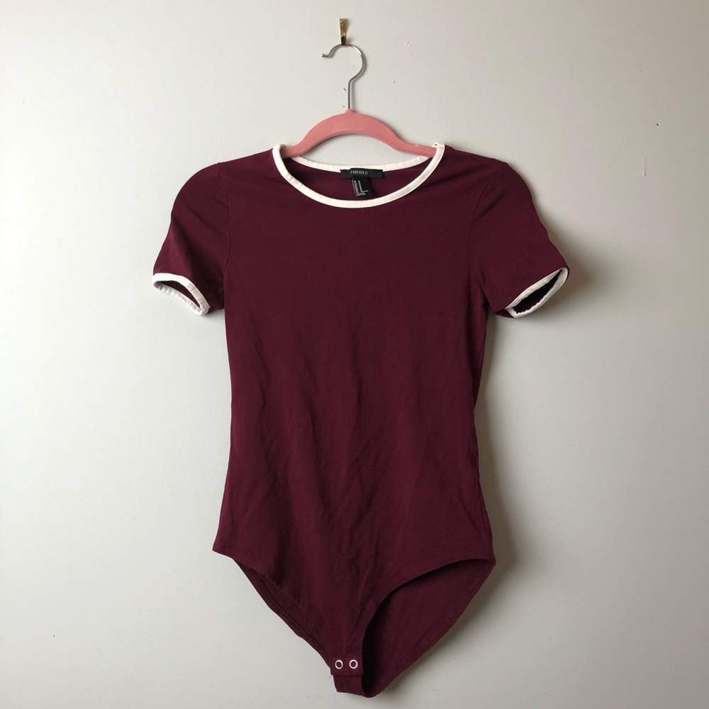 Forever 21 Maroon Bodysuit